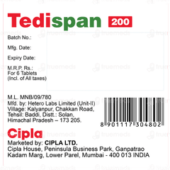 Tedispan 200 Tablet 6