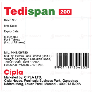 Tedispan 200 Tablet 6
