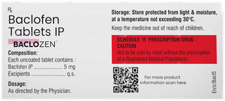 Baclozen 5mg Tablet 10