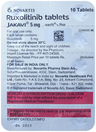 Jakavi 5Mg Tablet 10