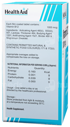 Healthaid Vitamin B12 1000Mcg Tablet 60