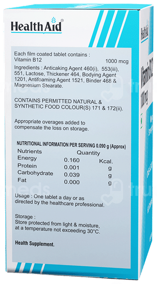 Healthaid Vitamin B12 1000Mcg Tablet 60