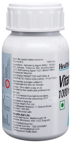 Healthaid Vitamin B12 1000Mcg Tablet 60