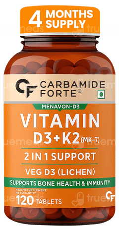 Carbamide Forte Vitamin D3+K2 2 In 1 Support Tablet 120 Carbamide Forte Vitamin D3+K2 2 In 1 Support Tablet 120