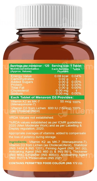 Carbamide Forte Vitamin D3+K2 2 In 1 Support Tablet 120