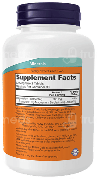 Now Magnesium Glycinate Vegetarian Tablet 180