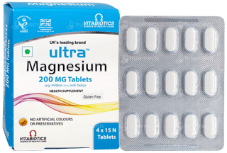 Ultra Magnesium 200Mg Gluten Free Tablet 15