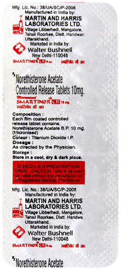 Smartinor Cr 10mg Tablet 10 Smartinor Cr 10mg Tablet 10