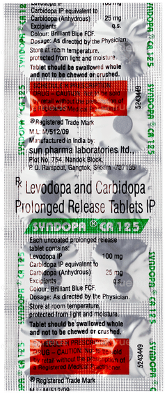 Syndopa Cr 125 Tablet 10 Syndopa Cr 125 Tablet 10