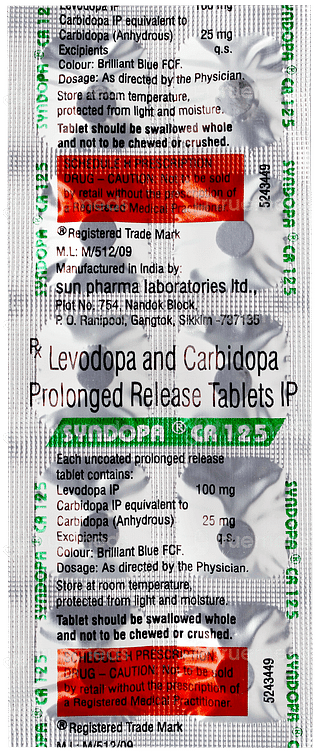 Syndopa Cr 125 Tablet 10