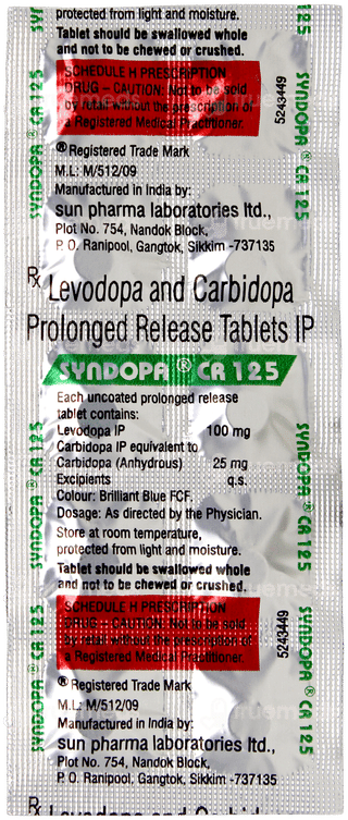 Syndopa Cr 125 Tablet 10