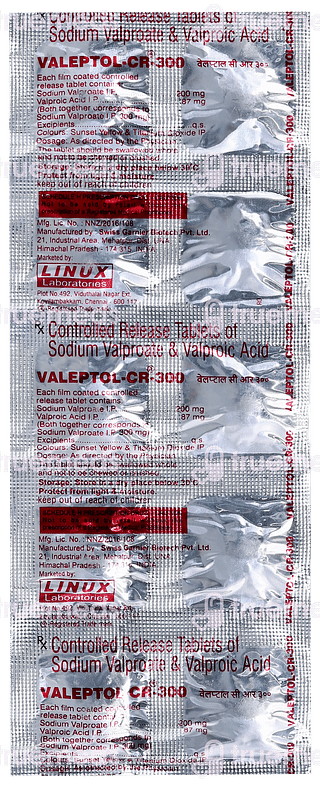 Valeptol 300 MG Tablet Cr 10