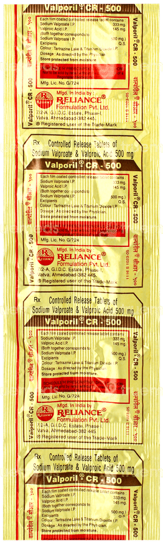 Valporil Cr 500 Tablet 10