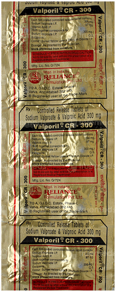 Valporil 300Mg Tablet Cr 10