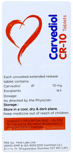 Carvediol Cr 10 Tablet 10