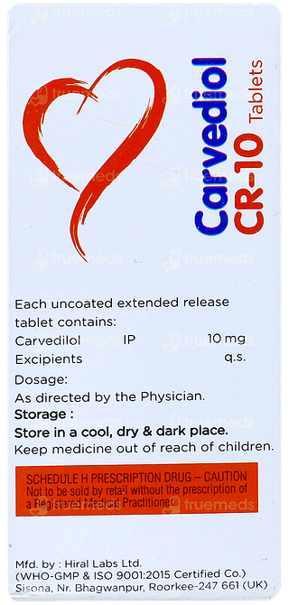 Carvediol Cr 10 Tablet 10