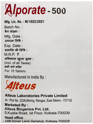 Alporate 500 Tablet Cr 15