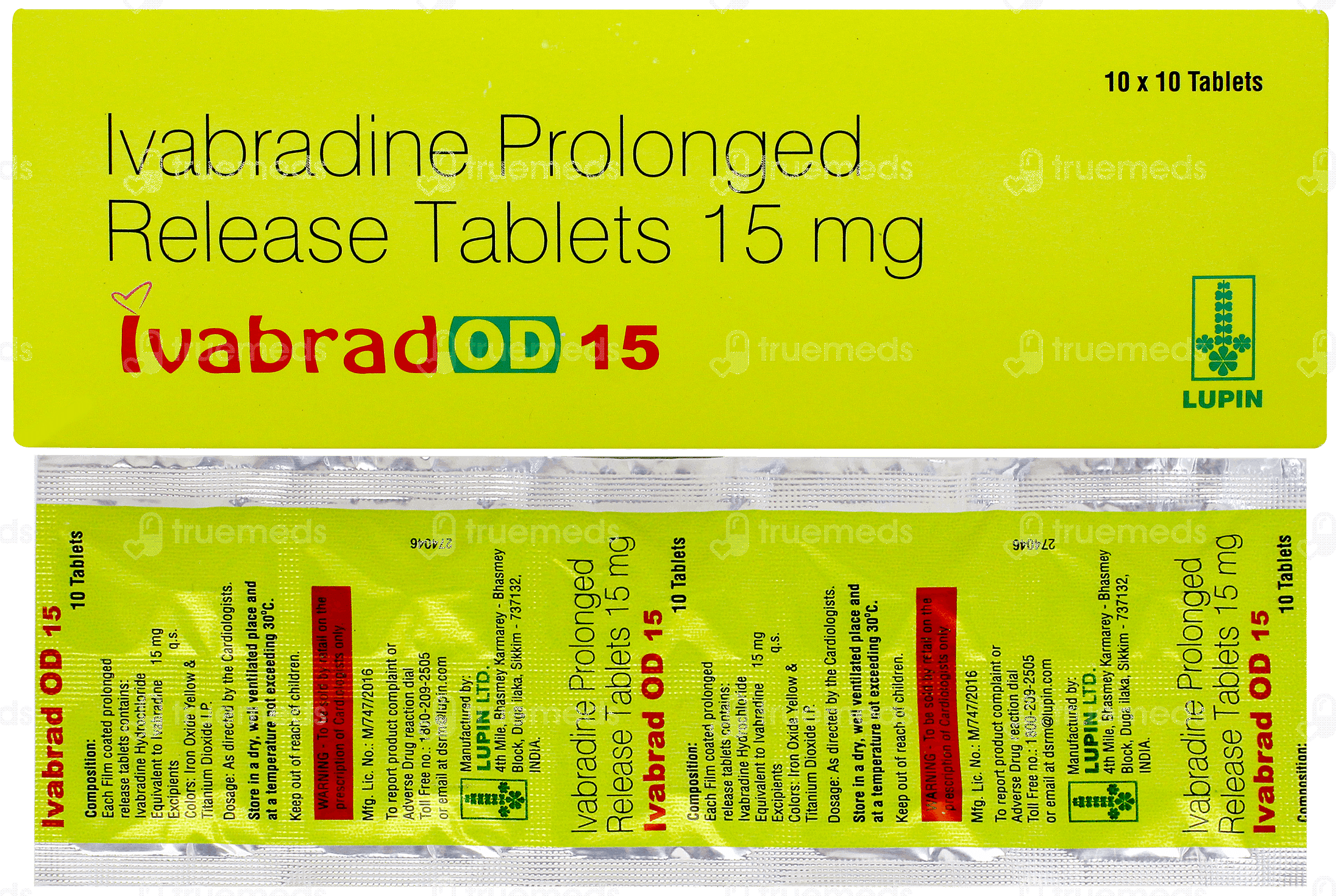 Ivabrad Od 15 MG | Order Ivabrad Od 15 MG Tablet Online at Truemeds