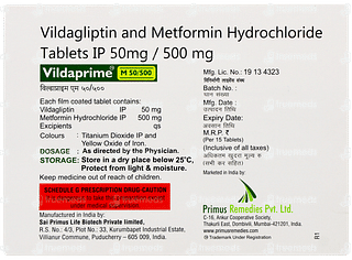 Vildaprime M 50/500 Tablet 15
