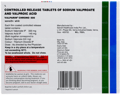 Valparin Chrono 500 Tablet 15 Valparin Chrono 500 Tablet 15