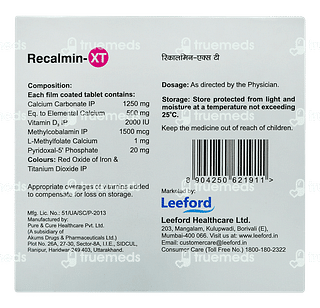 Recalmin Xt Tablet 15