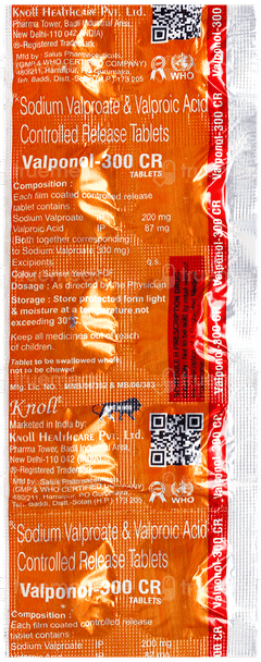 Valponol 300 Cr Tablet 10