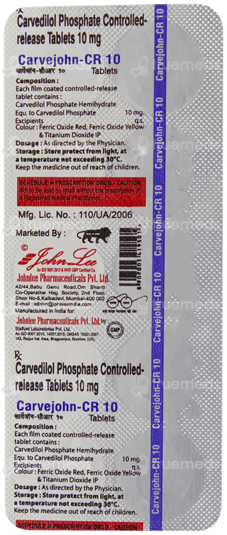 Carvejohn Cr 10 Tablet 10
