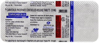 Carvicard 20 Cr Tablet 10