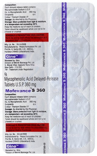 Mofevance S 360 Tablet 10