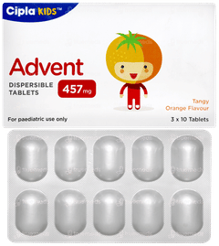 Advent 457mg Dispersible Tablet 10 Advent 457mg Dispersible Tablet 10