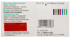 Azee 100 Dt Tablet 3 Azee 100 Dt Tablet 3