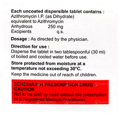 Azithral 250mg Dt Tablet 5