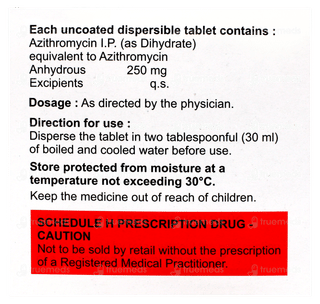 Azithral 250mg Dt Tablet 5