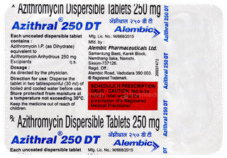 Azithral 250mg Dt Tablet 5