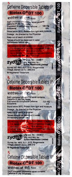 Biotax O 100 MG Tablet Dt 10 Biotax O 100 MG Tablet Dt 10