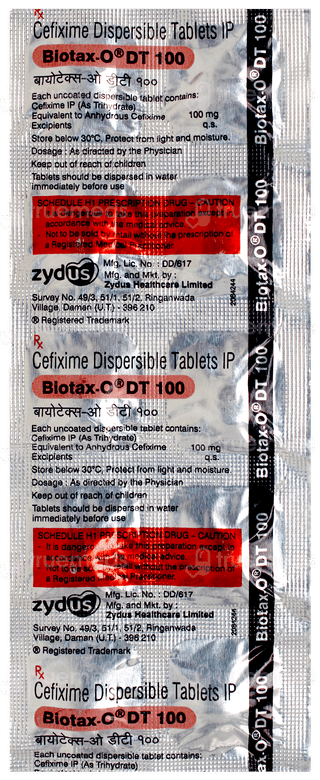 Biotax O 100 MG Tablet Dt 10