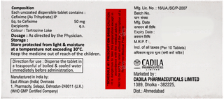 Cadixim 50 Dt Tablet 10