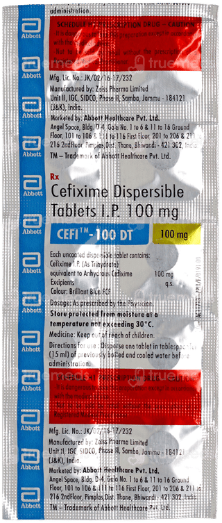 Cefi 100 Dt Tablet 10