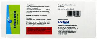 Cefitaxe 100 Dt Tablet 10