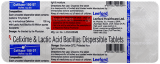 Cefitaxe 100 Dt Tablet 10