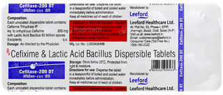 Cefitaxe 200 Dt Tablet 10