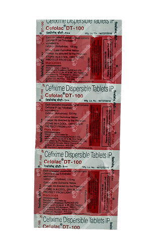 Cefolac 100 MG Tablet Dt 10