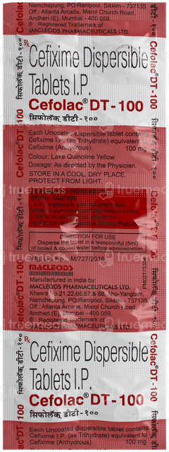 Cefolac Dt 100 Tablet 10 Cefolac Dt 100 Tablet 10