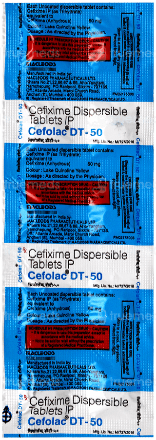 Cefolac Dt 50 Tablet 10