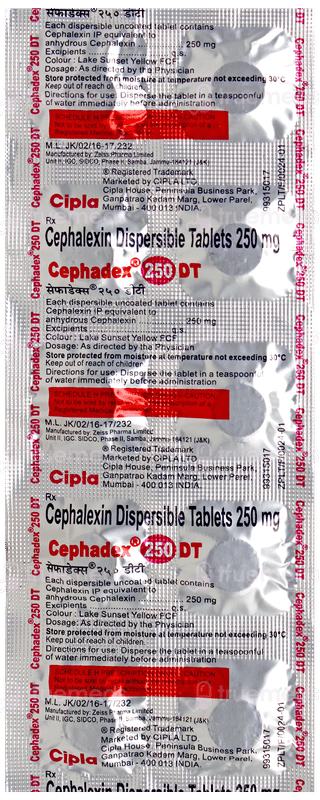 Cephadex 250 Dt Tablet 10