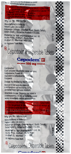 Cepodem Dt 100mg Tablet 10 Cepodem Dt 100mg Tablet 10