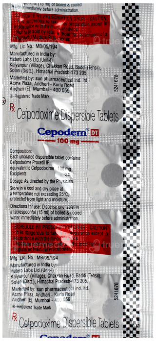 Cepodem Dt 100mg Tablet 10