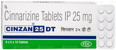 Cinzan 25 Dt Tablet 10