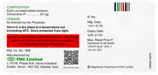 Cinzan 25 Dt Tablet 10