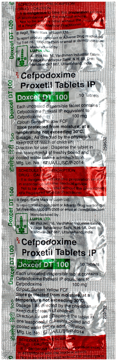 Doxcef Dt 100 Tablet 10